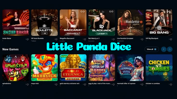 available types of Little Panda Dice bet including pre-match live express and system bets